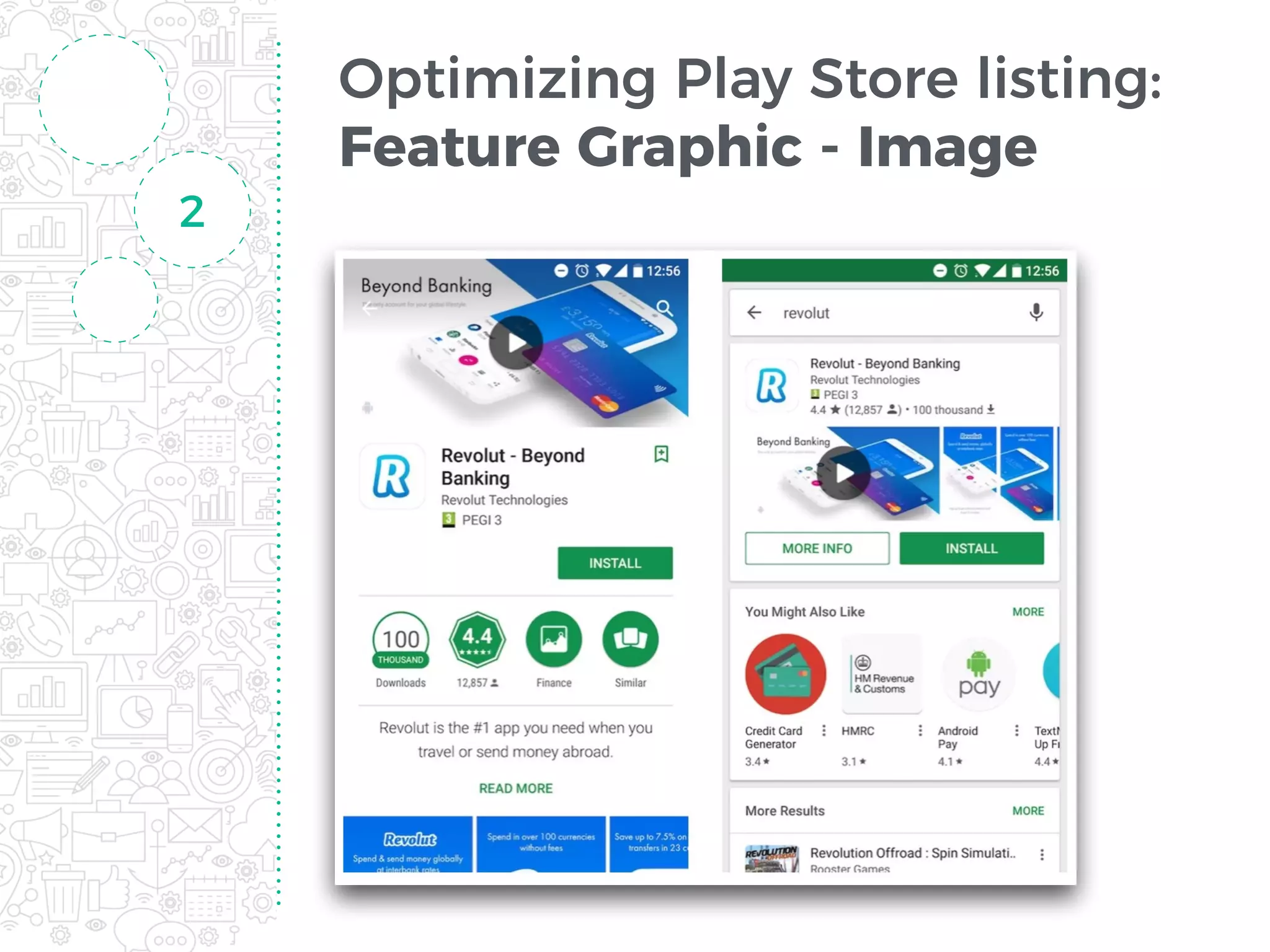 Optimizing Play Store listing:
Feature Graphic - Image
2
 