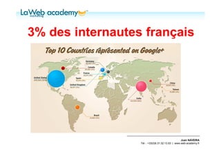 3% des internautes français




                                                   Juan NAVEIRA
                  Tél. : +33(0)6.31.32.13.93 | www.web-academy.fr
 