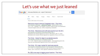 Let’s use what we just leaned
 