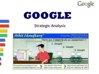 GOOGLE
 Strategic Analysis
 