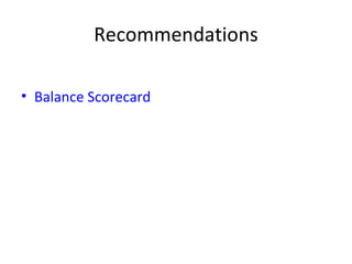 Recommendations Balance Scorecard 