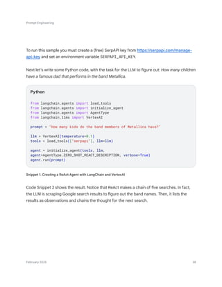 Metallica Python Google - Prompt Engineering - como ser um expert | PDF