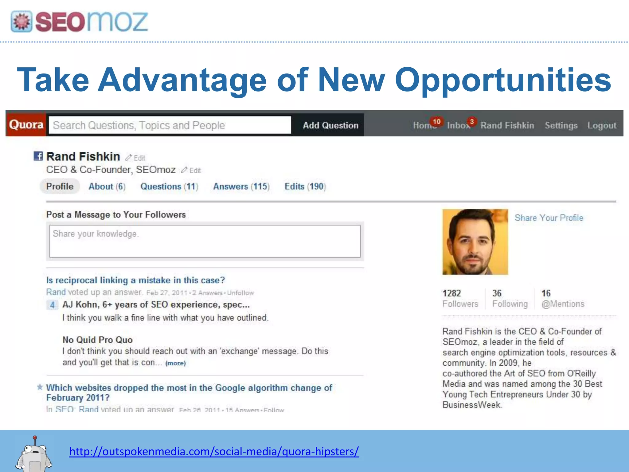 From the Mouths of GooglersWired.com: How do you recognize a shallow-content site? Singhal: (W)e asked the raters questions like: “Would you be comfortable giving this site your credit card? Would you be comfortable giving medicine prescribed by this site to your kids?”Cutts: (Using) a rigorous set of questions, everything from. “Do you consider this site to be authoritative? Would it be okay if this was in a magazine? Does this site have excessive ads?”Singhal: And based on that, we basically formed some definition of what could be considered low quality. http://www.wired.com/epicenter/2011/03/the-panda-that-hates-farms/all/1