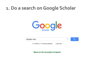 1. Do a search on Google Scholar