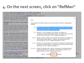 4. On the next screen, click on “RefMan”