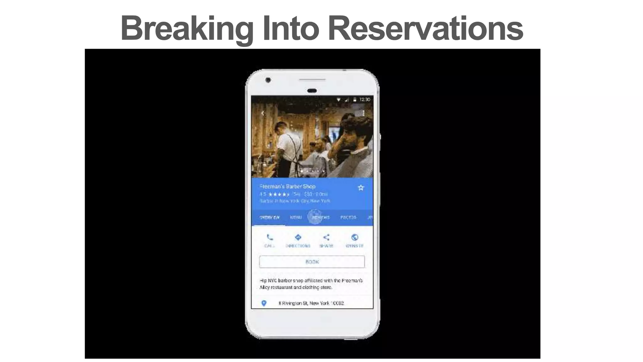Breaking Into Reservations
 