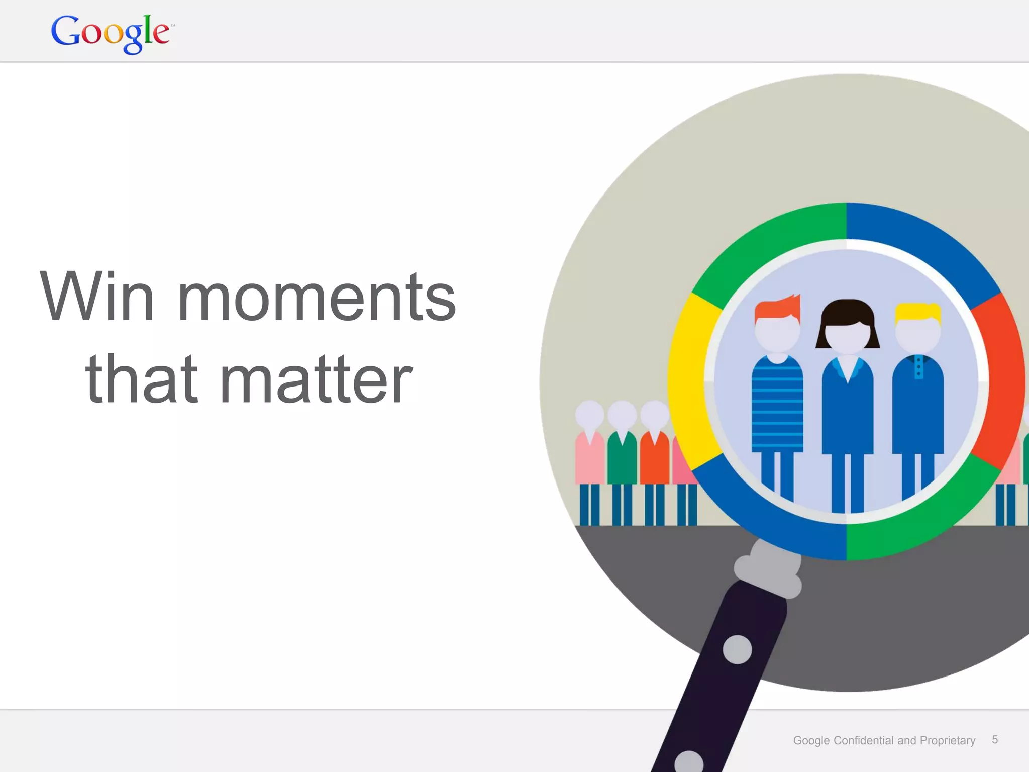 Win moments
 that matter



               Google Confidential and Proprietary   5
 