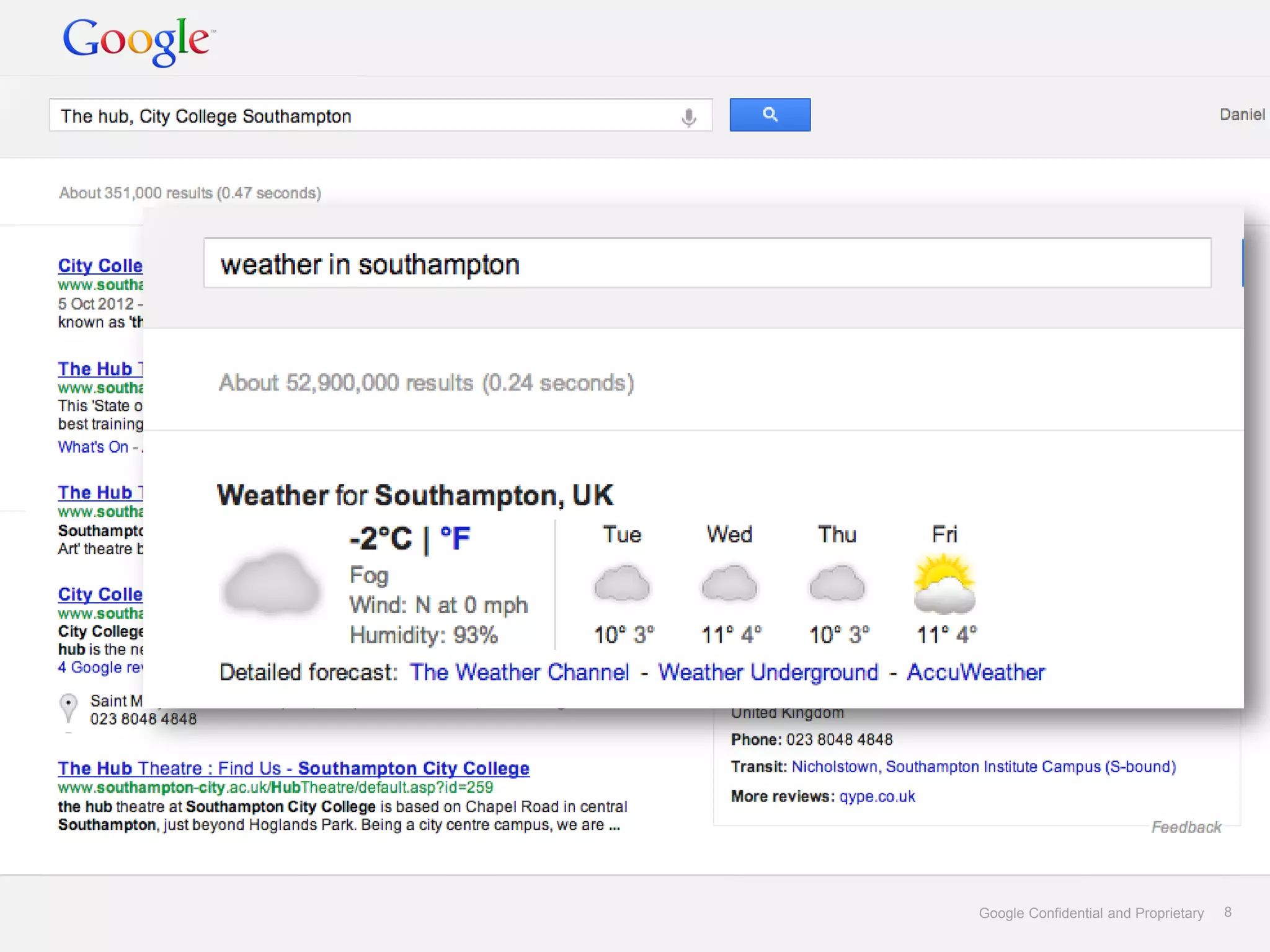 Google Confidential and Proprietary   8
 