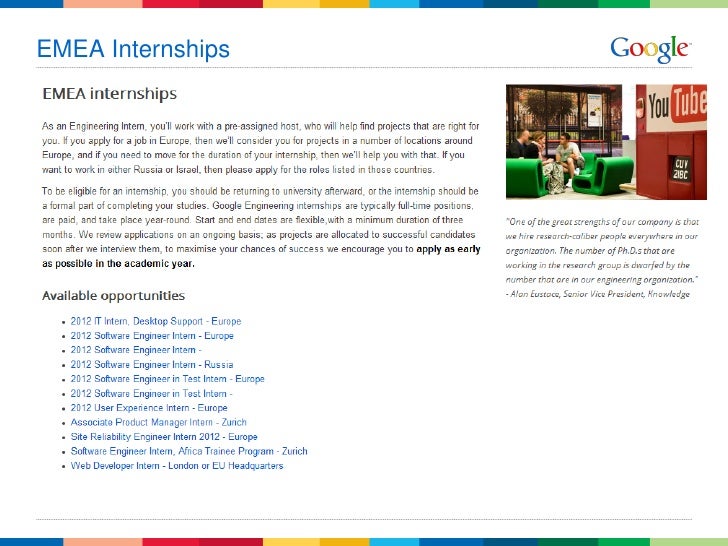 google software intern