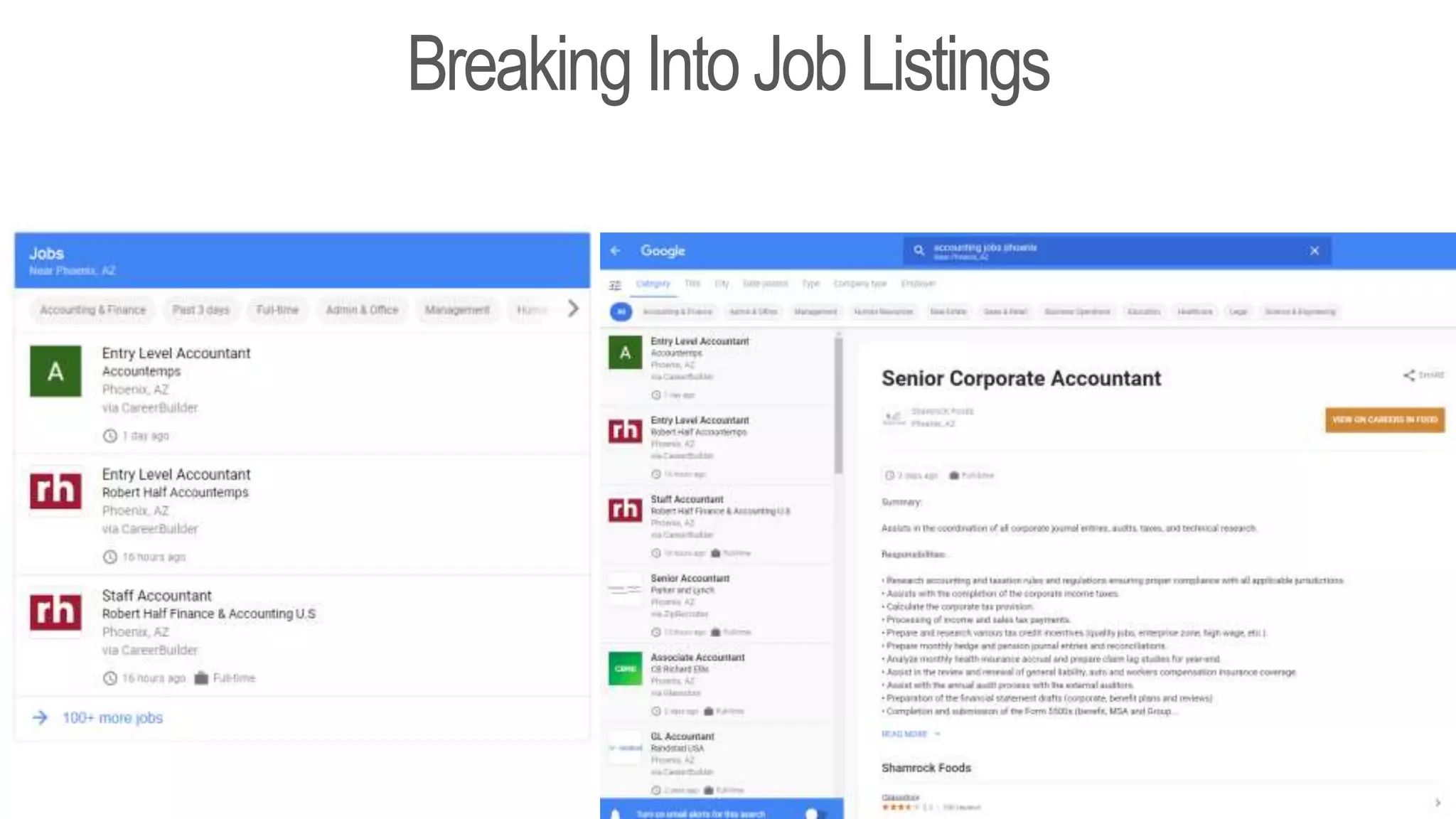 Breaking Into Job Listings
 