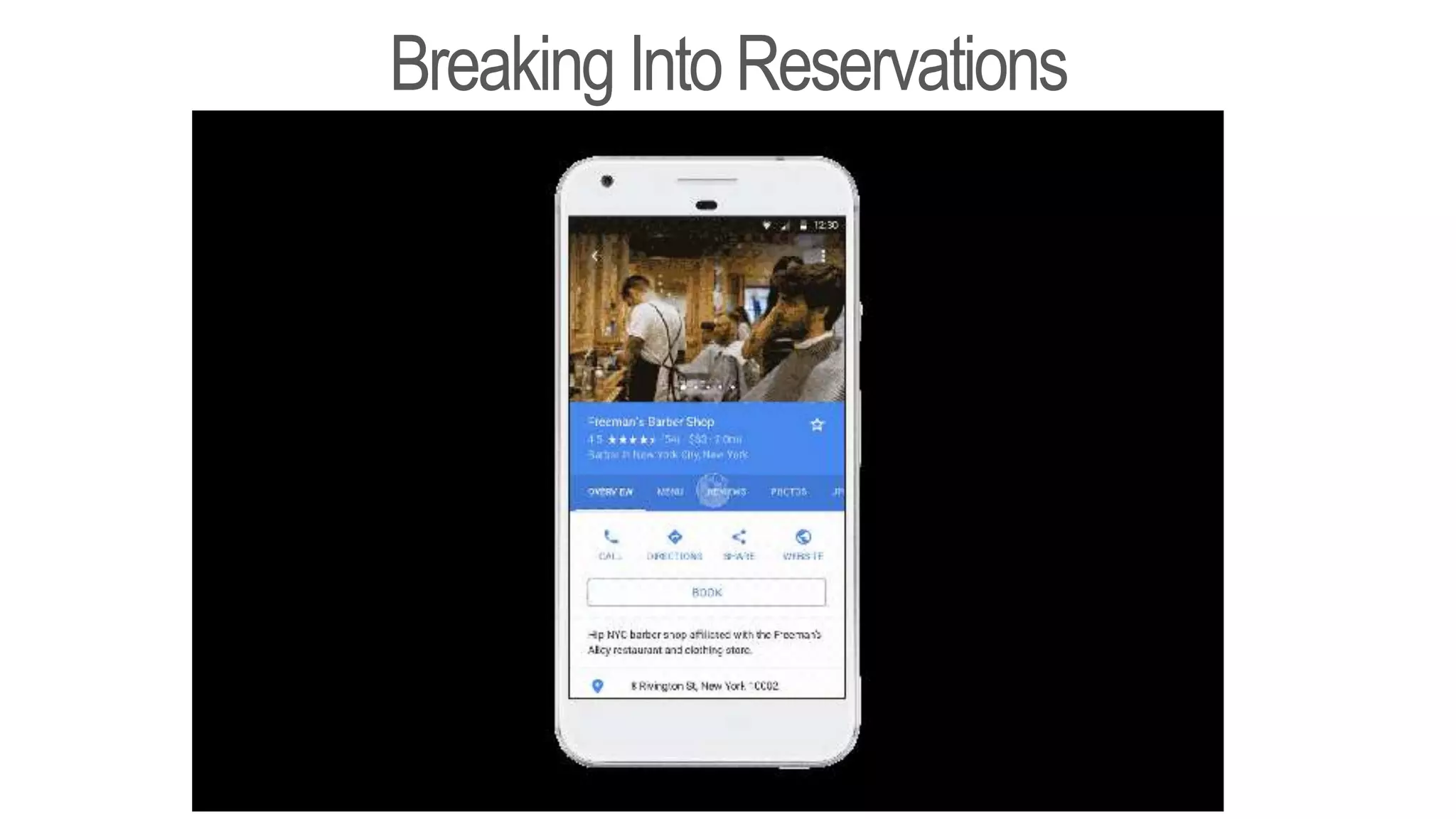 Breaking Into Reservations
 