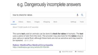 e.g. Dangerously incomplete answers
 