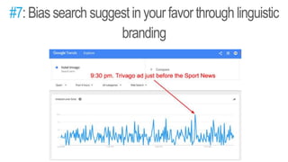 #7:Bias search suggest inyour favor through linguistic
branding
 