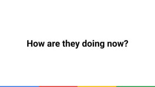 How are they doing now?
 