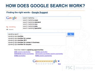 Finding the right words -  Google Suggest 
