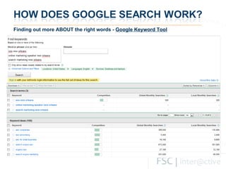 Finding out more ABOUT the right words -  Google Keyword Tool 