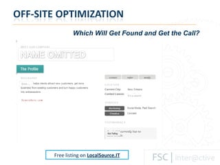 Which Will Get Found and Get the Call? Free listing on  LocalSource.IT 