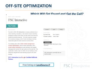 Which Will Get Found and Get the Call? Free listing on  LocalSource.IT 