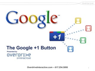 The Google +1 ButtonPresented by:  OverdriveInteractive.com – 617.254.5000 
