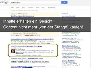 Inhalte erhalten ein Gesicht!
Content nicht mehr „von der Stange“ kaufen!
 