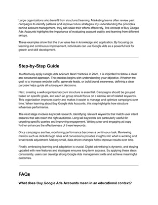 Google Ads Account Best Practices and Strategies for 2026 Success | PDF