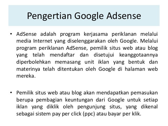 Pengertian Google Adsense Adsense Adalah