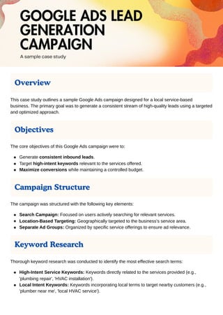 Google Ads Lead Generation Campaign by Sukumar | PDF