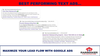 32
MAXIMIZE YOUR LEAD FLOW WITH GOOGLE ADS
BEST PERFORMING TEXT ADS…
 