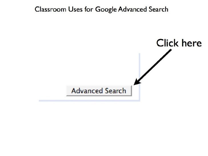 Google advanced search