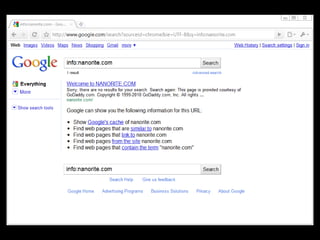 GoogleTrolls Internet searching for pagesFinds pages based on linksFinds hidden pagesCaches pages