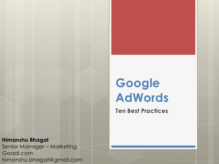 Google AdWords 10 Best Practices