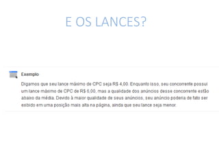 E OS LANCES?
 