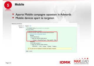opzetten adwords campagne