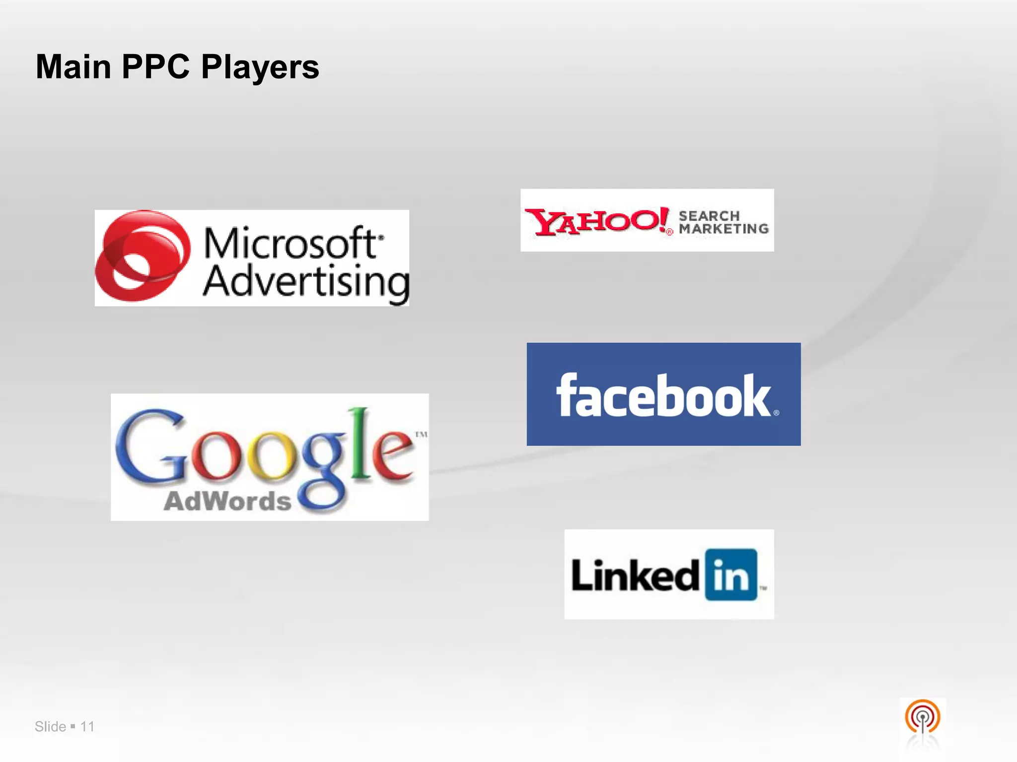 Main PPC Players




Slide  11
 