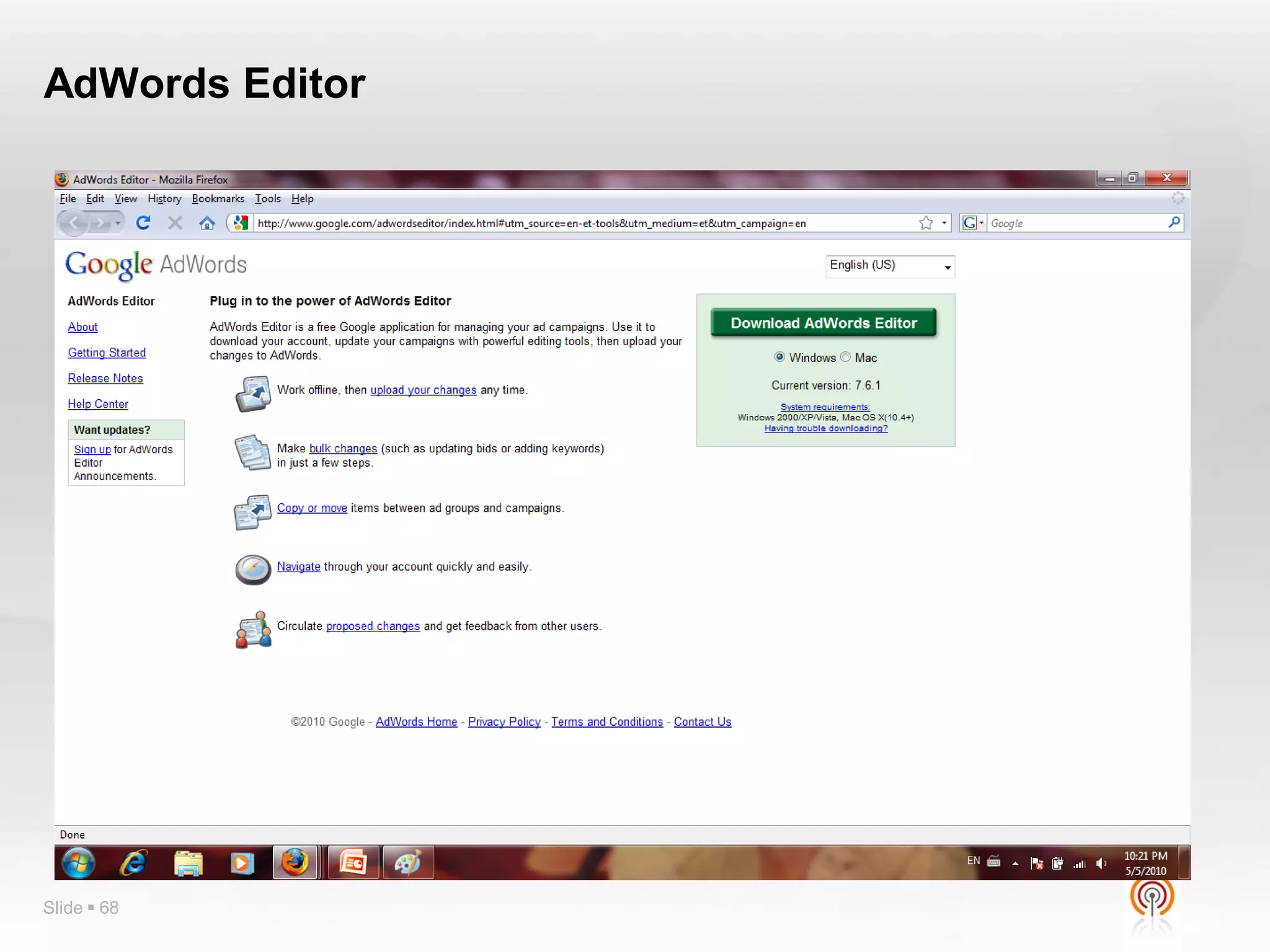 AdWords Editor




Slide  68
 