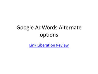Google ad words alternate options 3