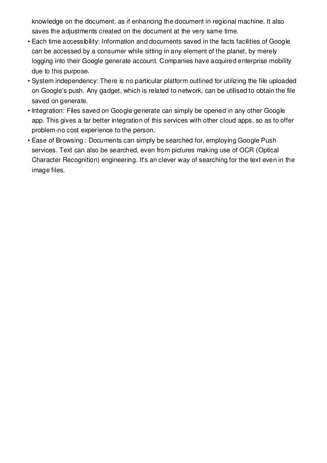 Google Drive: Advantages and Disadvantages