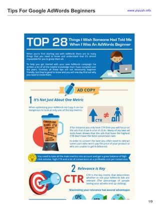 Google AdWords Beginners Tips | PDF