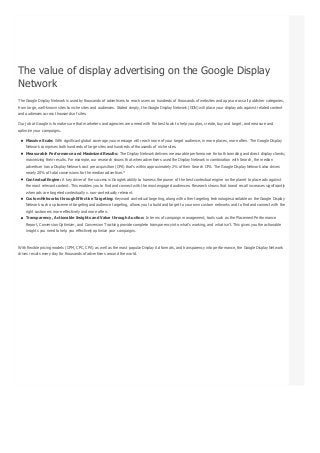 Google adwords Display by Google - From Digital Marketing Paathshala Slide 7