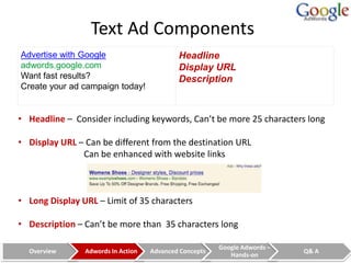 Tad Word Example Google AdWords Overview | PPTX
