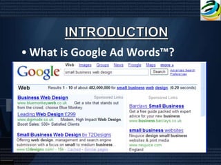 • What is Google Ad Words™?
 
