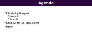 Building .NET AI Applications with Google AI: Leveraging Vertex AI and ...
