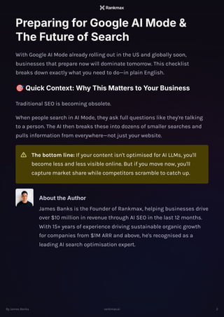 Google AI Mode SEO Checklist: 9 Proven Tactics for $10M+ Organic ...