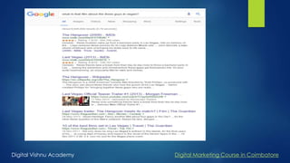 Digital Vishnu Academy Digital Marketing Course in Coimbatore
 