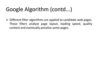 Google algorithms | PPTX
