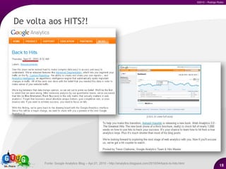 Segundo a Web AnalyticsAssociation5“Web analytics é o processo de medição, coleta, análise e a produção de relatórios de dados de navegação e interação com o objetivo de entender e otimizar o uso dos sites e páginas na Internet.”