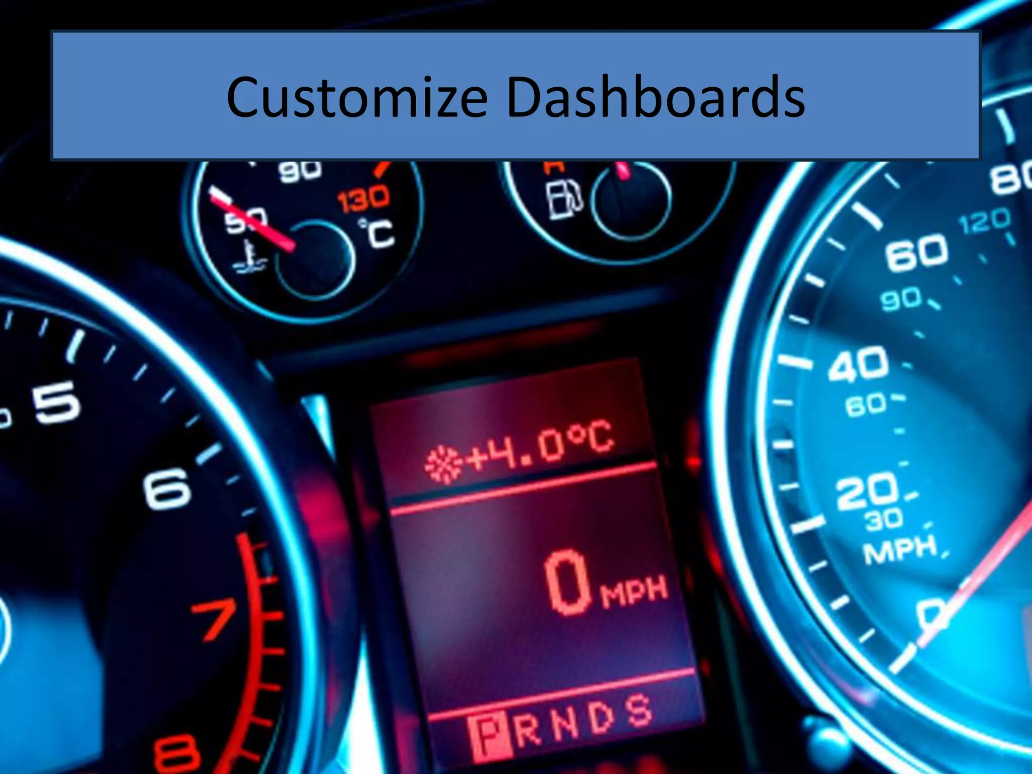 Customize Dashboards
 