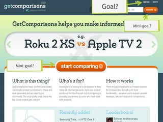 Goal?
Mini-goal?

Mini-goal?

http://getcomparisons.com

 