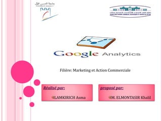 Filière: Marketing et Action Commerciale
Réalisé par:
LAMKIRICH Asma
proposé par:
M. ELMONTASIR Khalil
 