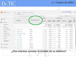 3.1. Canales de tráfico
¿Nos interesa conocer el modelo de su teléfono?
 